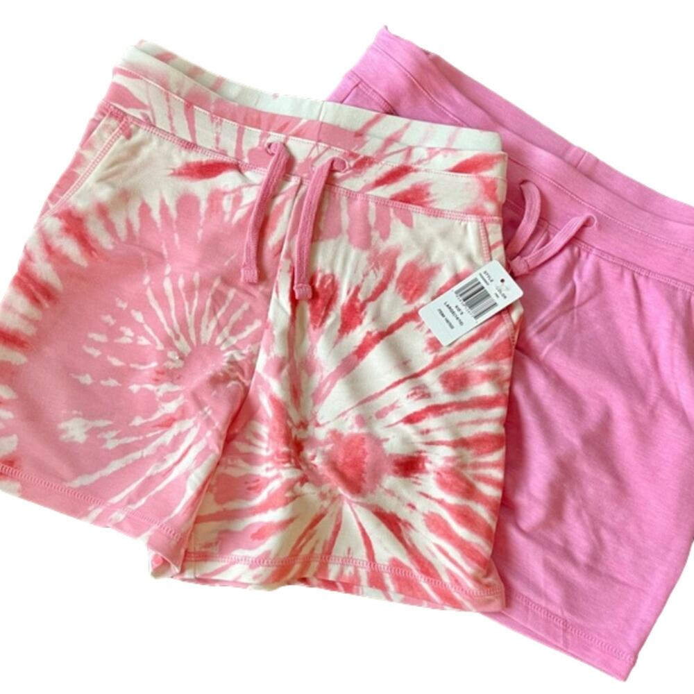 32 Degrees Girls Shorts Tie Dye 2 pack Pink Size Large NWT